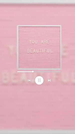 Æstetisk musik med You Are Beautiful — Musik æstetik Wallpapers