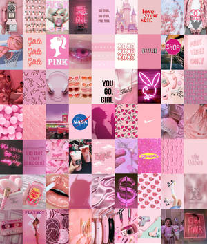 Æstetisk pastelrosa collage wallpaper — Motorola Razr Ultra 2026 Wallpapers