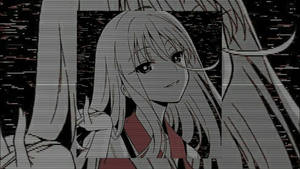 Æstetisk pige kantet anime profilbillede tapet — Sød animepige Wallpapers