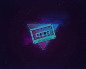 Æstetisk retro neon kassettebånd — Æstetisk retro Wallpapers