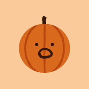 Æstetisk sød Halloween-græskar med chokeret ansigt — Sød Halloween Wallpapers