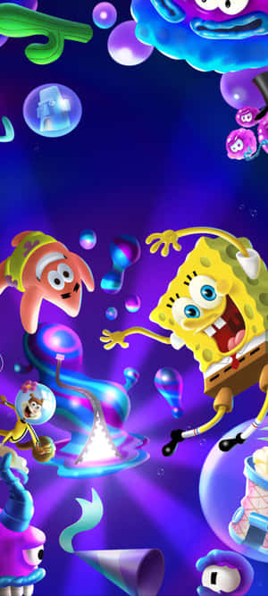 Æstetisk SvampeBob og Sandy — Realme P4 Power Wallpapers