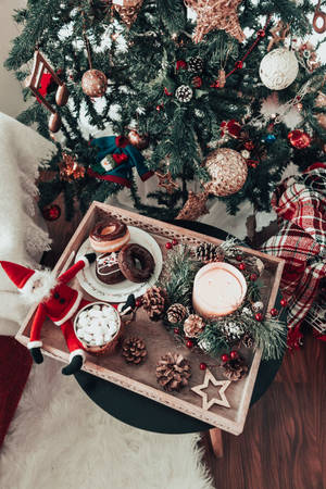 Æstetiske juledonuts tapet — 2:3 Wallpapers