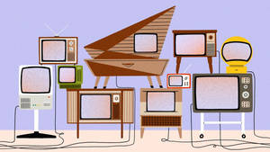Æstetiske retro vintage fjernsyn — Æstetisk retro Wallpapers