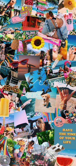 Afslappende sommercollage — iPhone 18 Pro Max Wallpapers