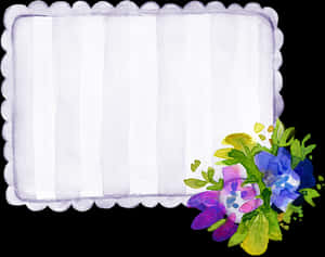 Akvarel blomsterramme skabelon