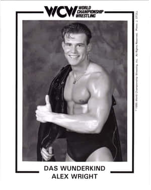 Alex Wright, Anerkendt WCW Wrestling Stjerne — Sort og hvid æstetik GIF Wallpapers