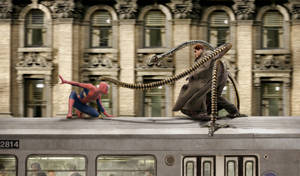 Alfred Molina Doctor Octopus og Spider-Man — Edderkoppenmand Wallpapers