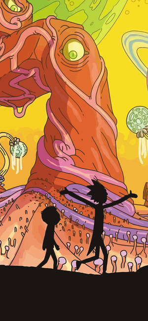 Alien Tree Rick And Morty Iphone — Galaxy S25 FE Wallpapers