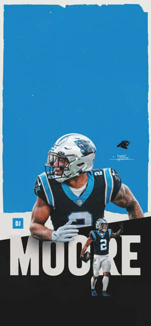 Amerikansk fodboldatlet DJ Moore Carolina Panthers — Vivo X300 E Wallpapers