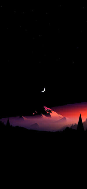 Amoled S Bjergtop — iPhone 16e Wallpapers