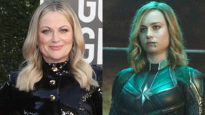 Amy Poehler Brie Larson Delt Skærm — Marvel Wallpapers