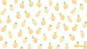 Ananasmønster i akvarelkunst tapet — Lav kontrast Wallpapers