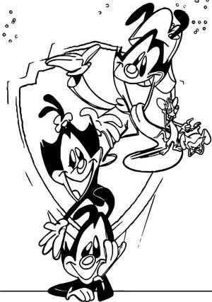 Animaniacs' Warner Søskende Skitsekunst wallpaper — OnePlus Pad Go 2 Wallpapers