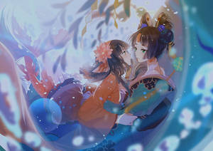 Anime lesbisk Koi og Shouzu tapet — Anime lesbisk Wallpapers