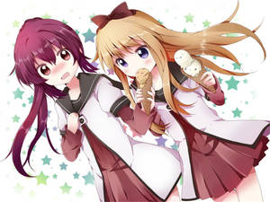 Anime lesbiske Ayano og Kyoko tapet — Anime lesbisk Wallpapers