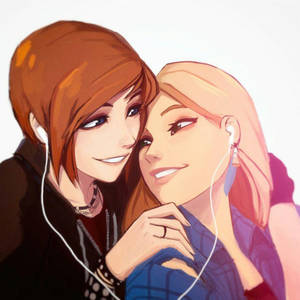 Anime-lesbiske Chloe og Rachel tapet — Anime lesbisk Wallpapers