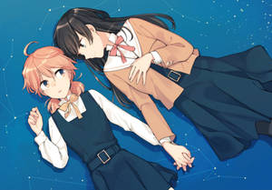 Anime-lesbiske konstellation kunst tapet — Anime lesbisk Wallpapers