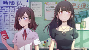 Anime lesbiske skolepiger baggrund — Anime lesbisk Wallpapers