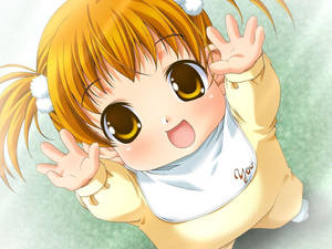 Animebaby i heldragt baggrundsbillede — Anime børn Wallpapers