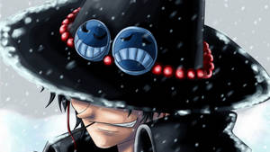 Animeprofil Ace sort hat — One piece skrivebord Wallpapers