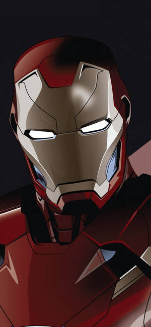 Animeret minimalistisk Iron Man superhelt — Galaxy A37 Wallpapers