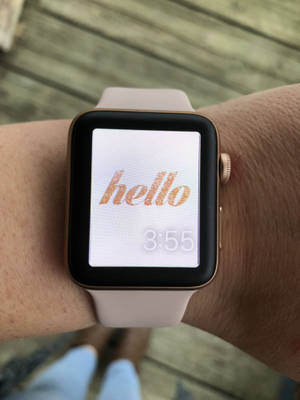 Apple Watch glitter hello urskive tapet — Apple Watch Wallpapers