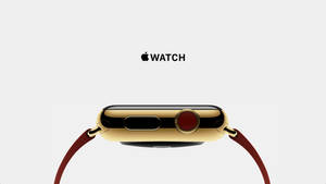 Apple Watch guld bezel rød krone baggrund — Apple Watch Wallpapers