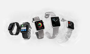 Apple Watch i sort og grå farver baggrund — Apple Watch Wallpapers