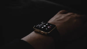 Apple Watch med kulsorte remme baggrund — Apple Watch Wallpapers