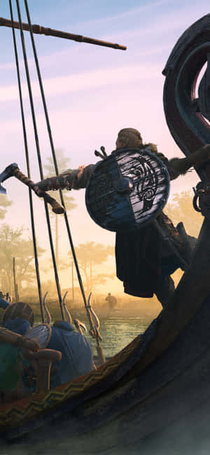 Iphone Xs Max Assassin's Creed Valhalla baggrund — Moto G17 Power Wallpapers