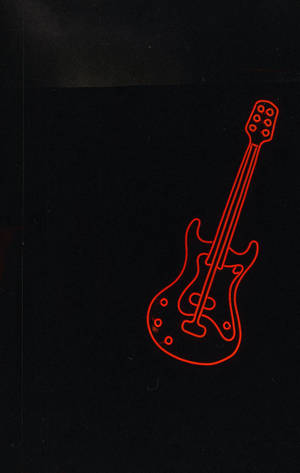 Neonlys rød guitar baggrund kunstværk — RedMagic Astra 2 Wallpapers