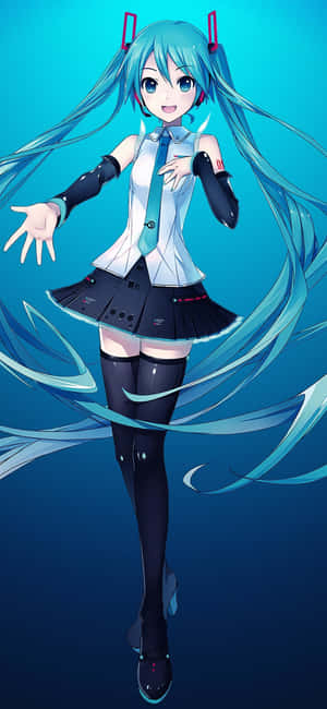 Hatsune Miku baggrund — Galaxy A17 Wallpapers