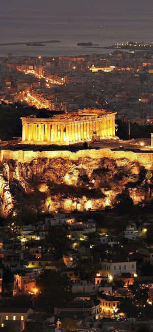Athen Akropolis Saroni Bugt Udsigt — Vivo X300 Ultra Wallpapers