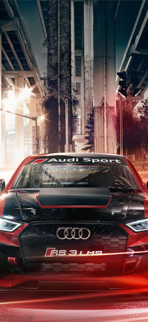 Audi Sportback mod en natlig byudsigt — Galaxy C Wallpapers