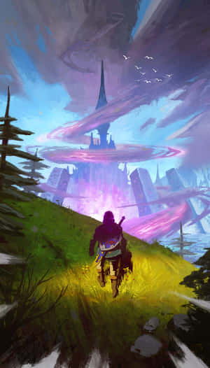 Autentisk Fantasiverden: Rejse Gennem Hyrule i The Legend of Zelda — Legend Of Zelda Breath Of The Wild Wallpapers