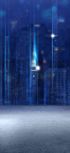 Avanceret digital infrastruktur i effektiv by — Blå Wallpapers