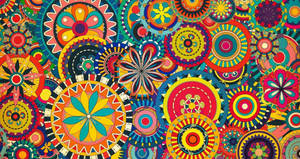 Aztekisk fedt mønster tapet — Sejt mønster Wallpapers