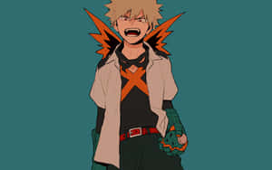 Bakugou æstetisk skrivebordsbaggrund — Grøn æstetik Wallpapers