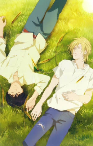 Banana Fish Ash Eiji Peace baggrund. — Galaxy Tab S Wallpapers