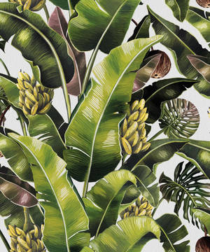 Bananblad med tropiske frugter, banan og kokosnød, tapet — Motorola Razr Ultra 2026 Wallpapers