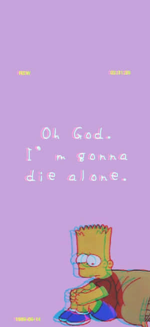 Trist Bart Simpson Telefon — iPhone 11 Pro Wallpapers