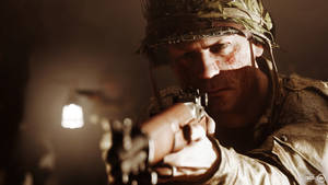 Battlefield 5 4K Nærbillede af pistol pegende
