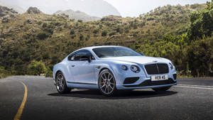 Forhåndsvisning tapet bentley, continental, gt, hvid, sidevisning, vej — iMac Wallpapers