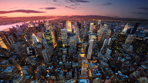 Topudsigt New York City baggrund