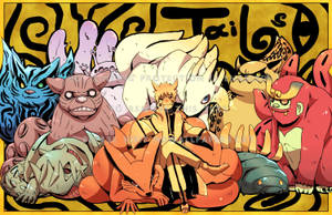 Bijuu Naruto Figurer Fanart tapet — Naruto karakterer Wallpapers