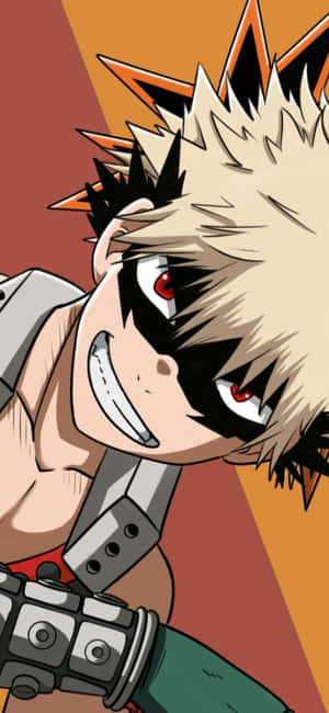 Billedtekst: Eksplosiv kraft udløst: Bakugou i aktion — Oppo Find N3 Wallpapers