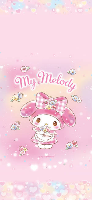Lyserød My Melody baggrund — iPhone 15 Pro Wallpapers