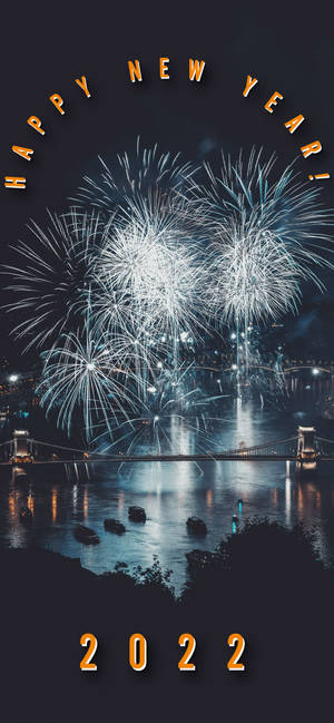 Billedtekst: Festlig Eksplosion af Godt Nytår 2022 — iPhone 16 Wallpapers
