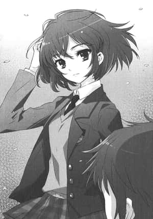 Haruhi Sasaki poserer i et stilfuldt outfit — Xiaomi 18 Fold Wallpapers